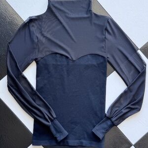 Free People Intimately Mesh and Stretch Sweetheart top BLACK Tag Size L/XL